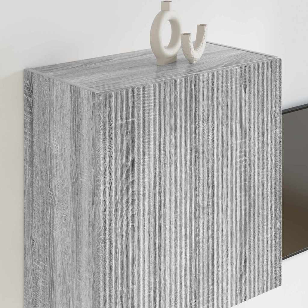 Armário de TV de parede 59,5 x 31 x 60 cm cinza sonoma