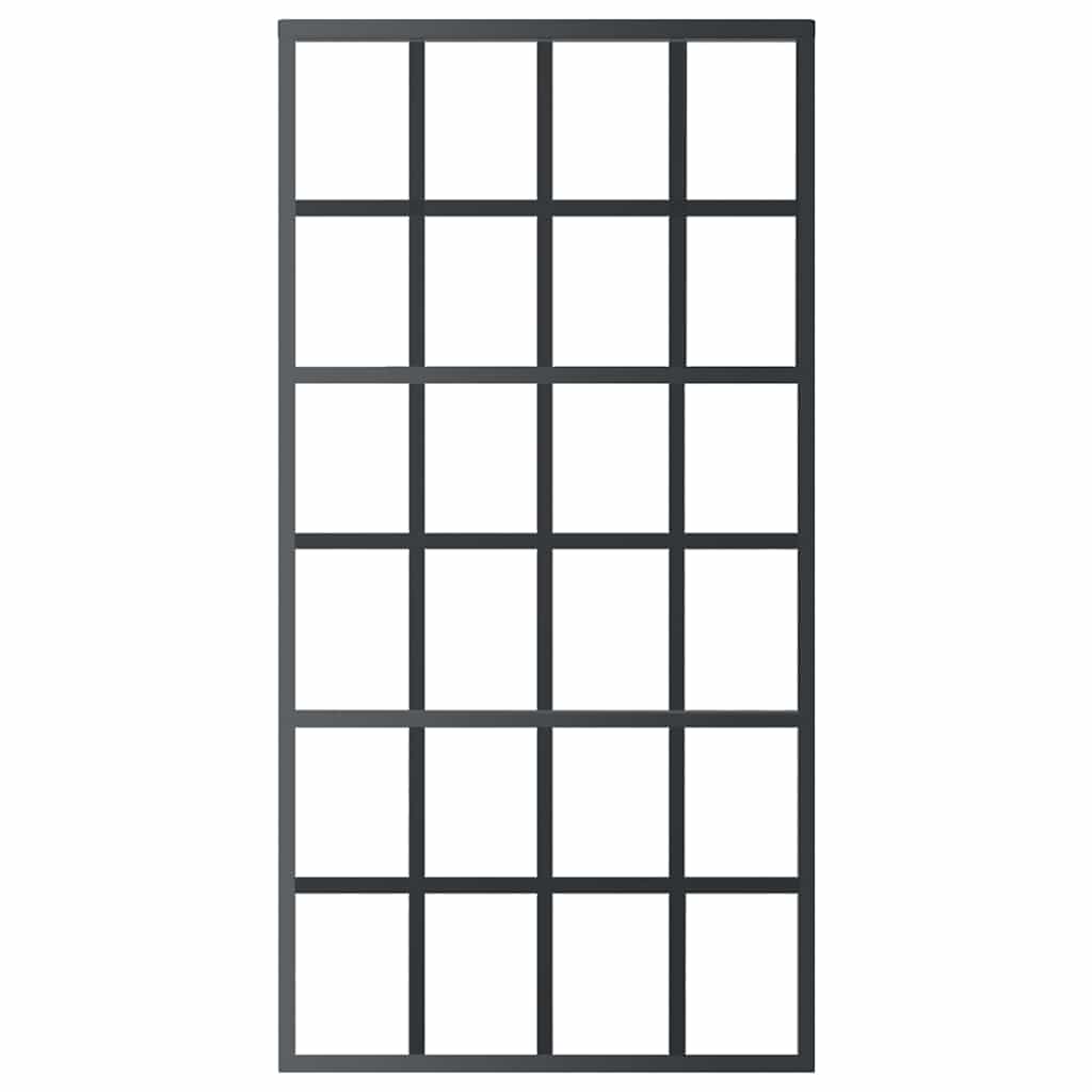 Porta deslizante em vidro esg e alumínio 102x205 cm preto