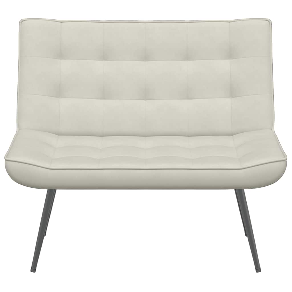 Banco 110x74x84 cm veludo cor creme