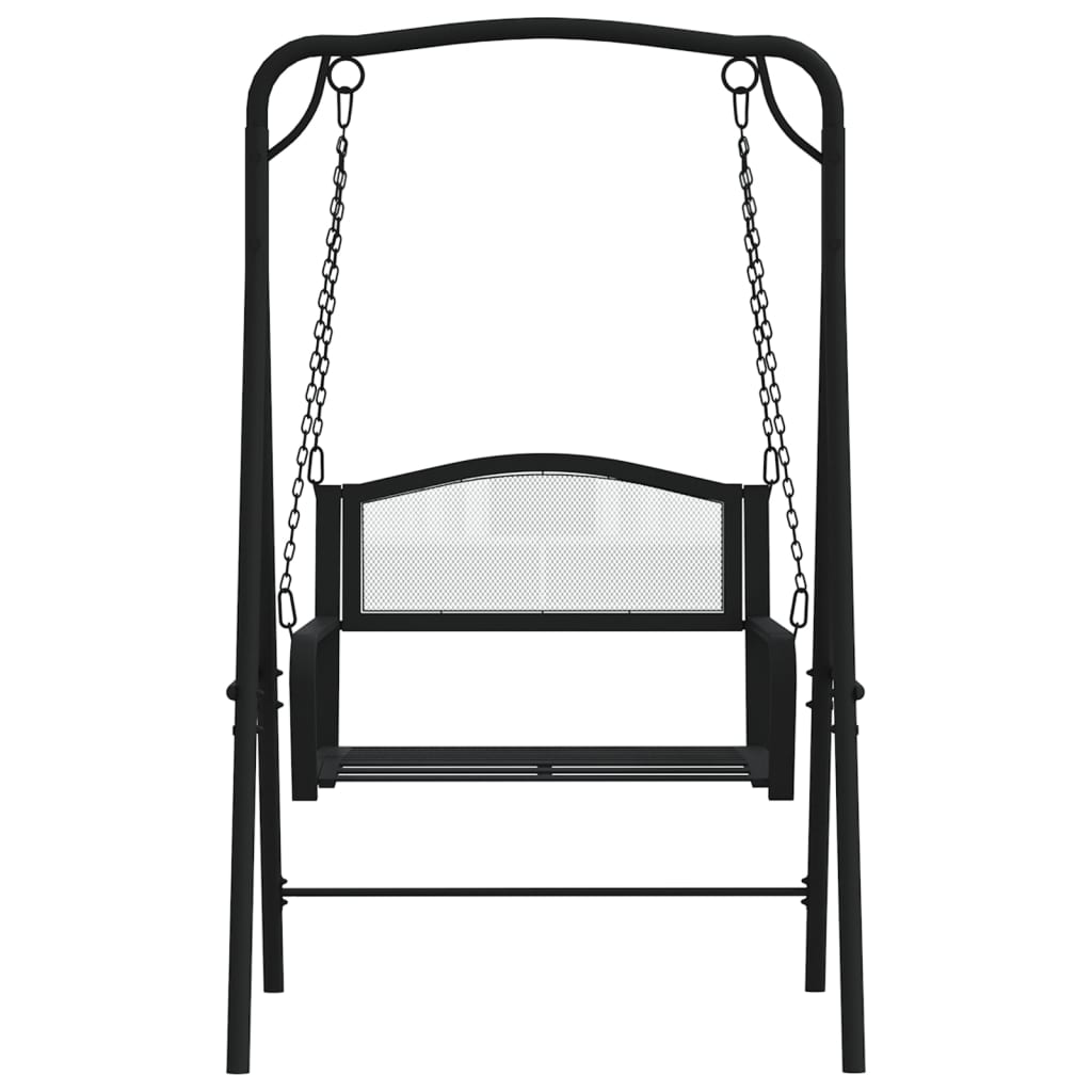 Banco de baloiçar 124 cm em aço preto