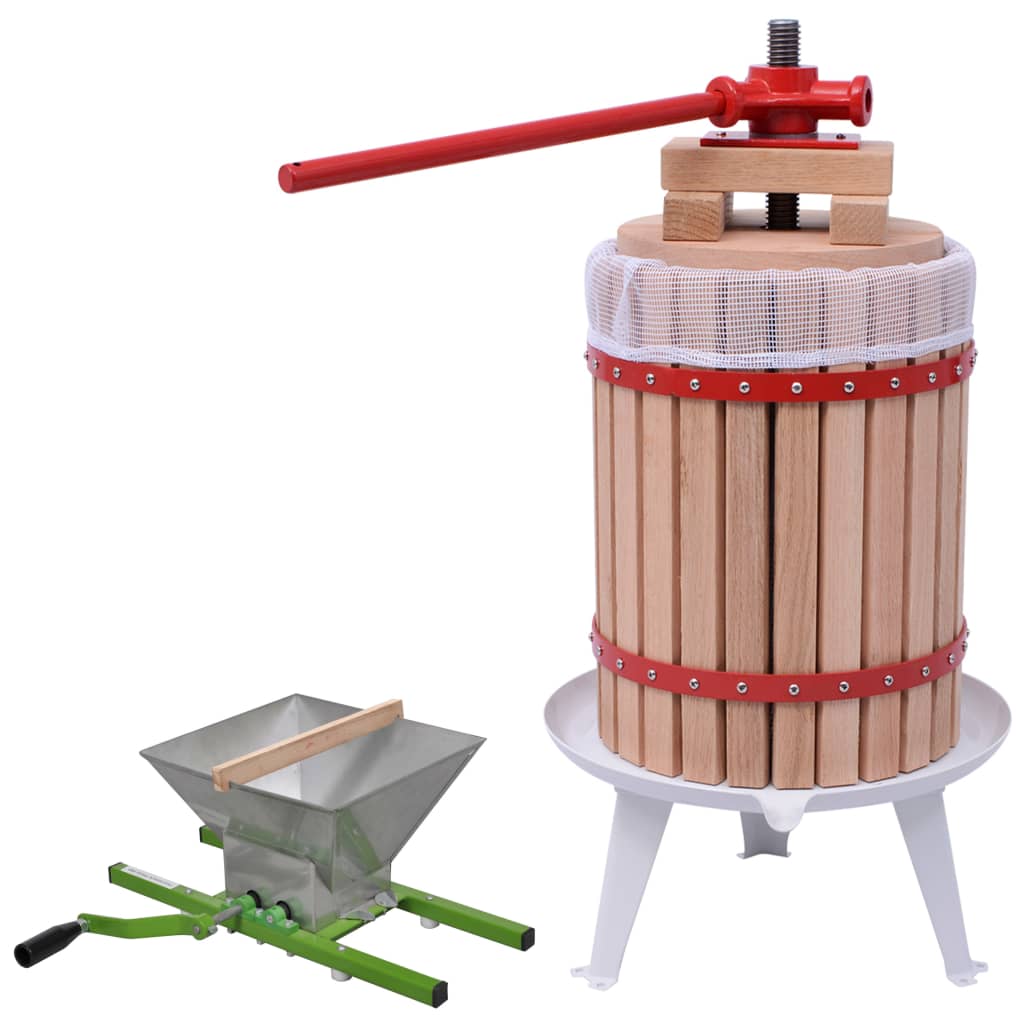 2 Pcs conjunto de prensa e triturador de fruta e vinho