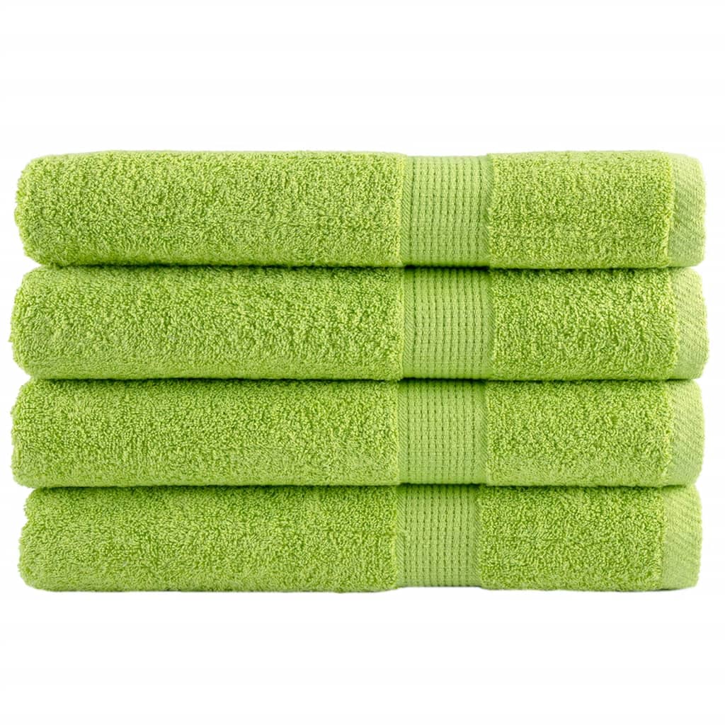 Toalhas premium solund 4 pcs 100x200 cm 600 gsm verde maça