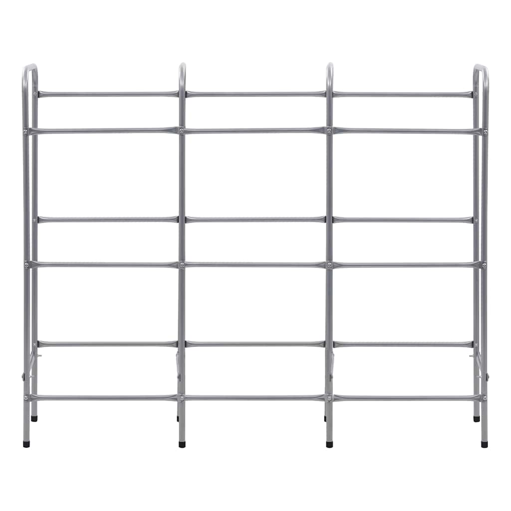 Prateleira para 9 caixas 145x33x116 cm aço prateado