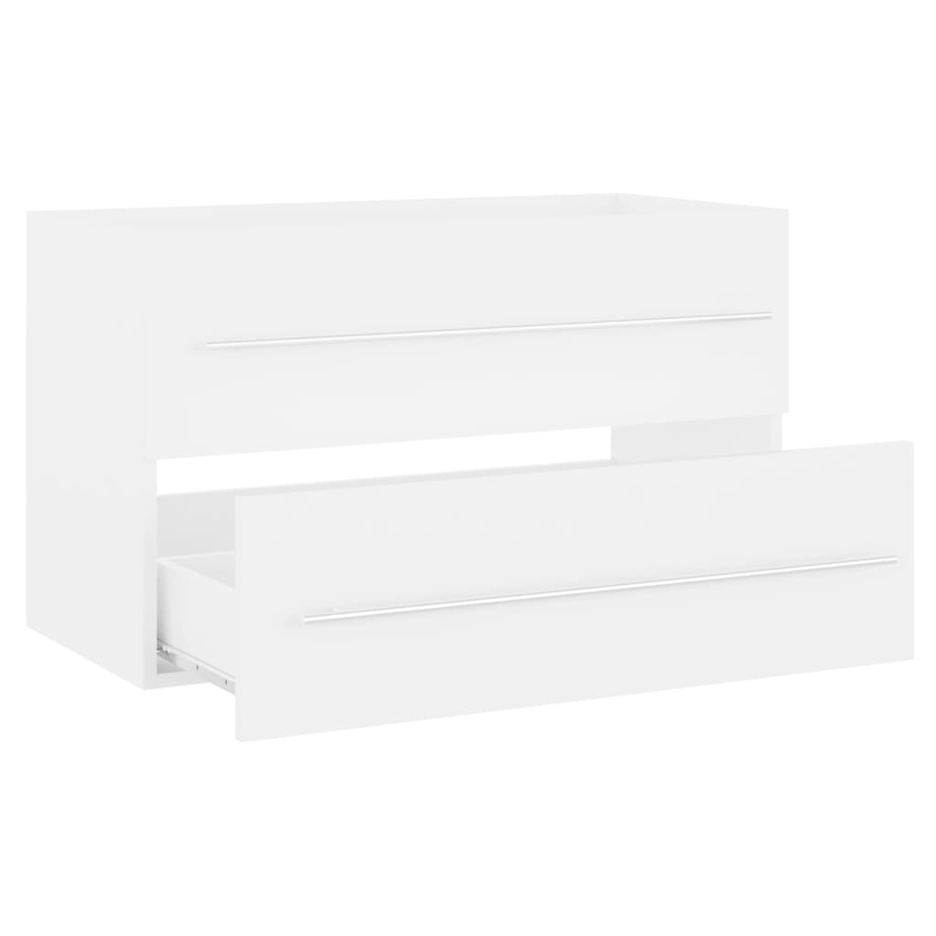 Armário lavatório 80x38,5x48 cm derivados de madeira branco