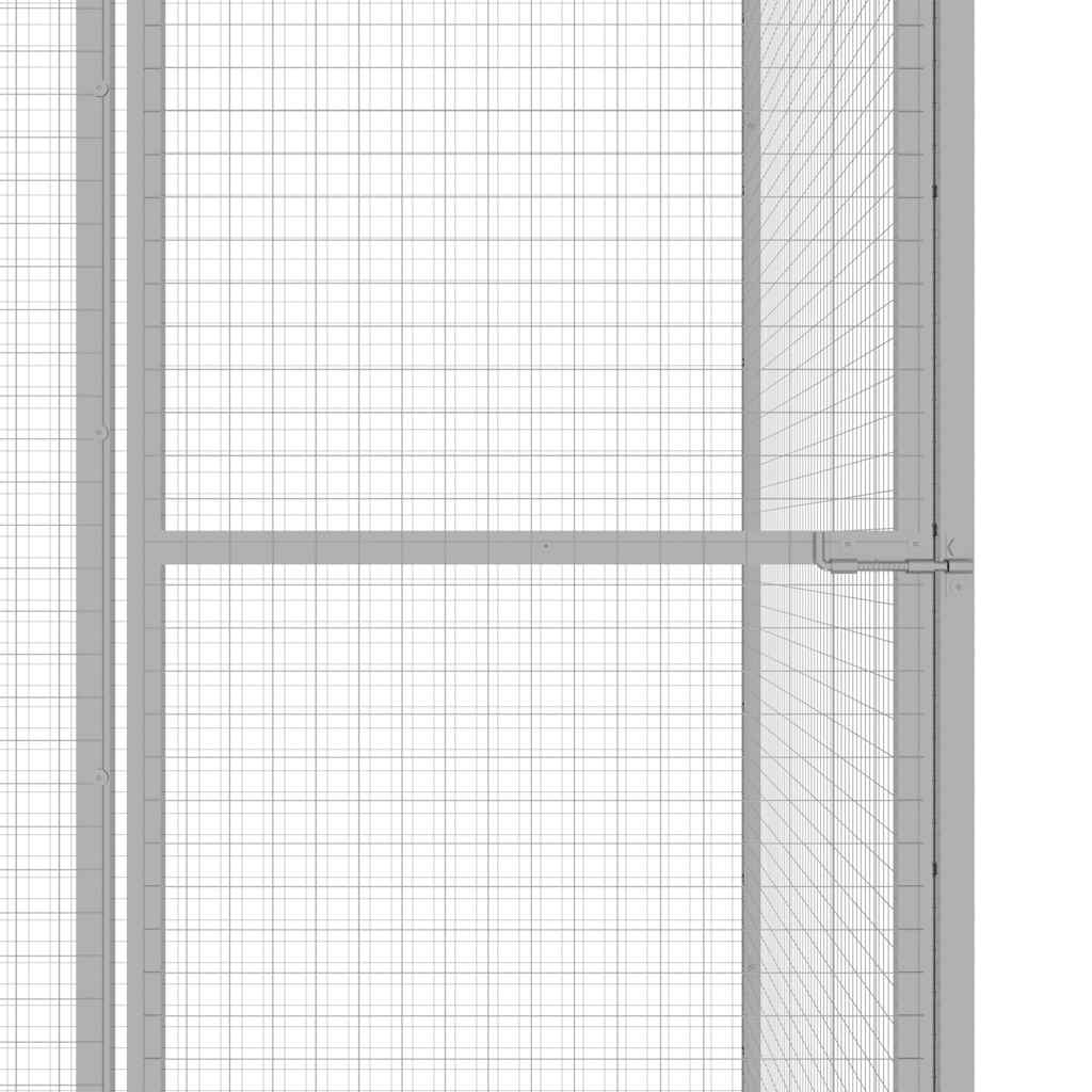 Jaula para gatos 1,5x1,5x1,5 m aço galvanizado