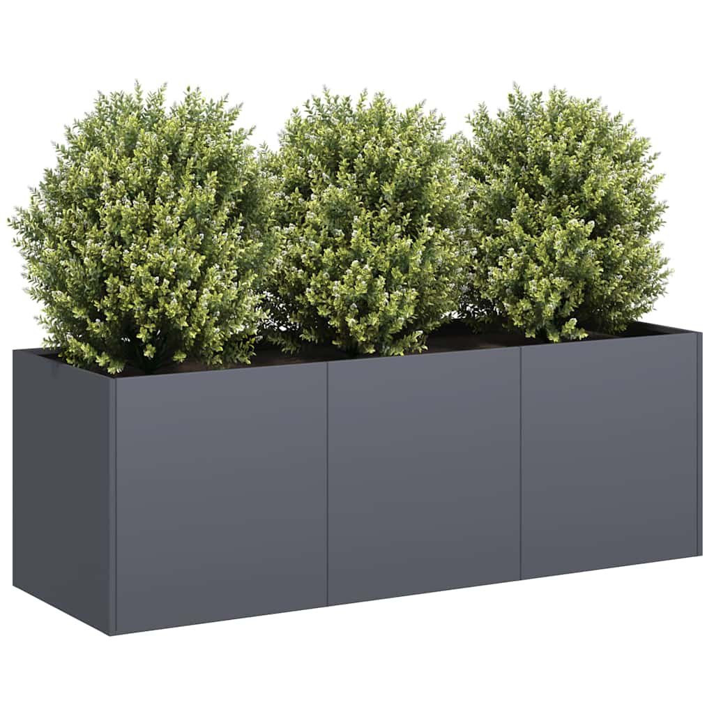 Vaso antracite 120x40x40 cm aço laminado a frio