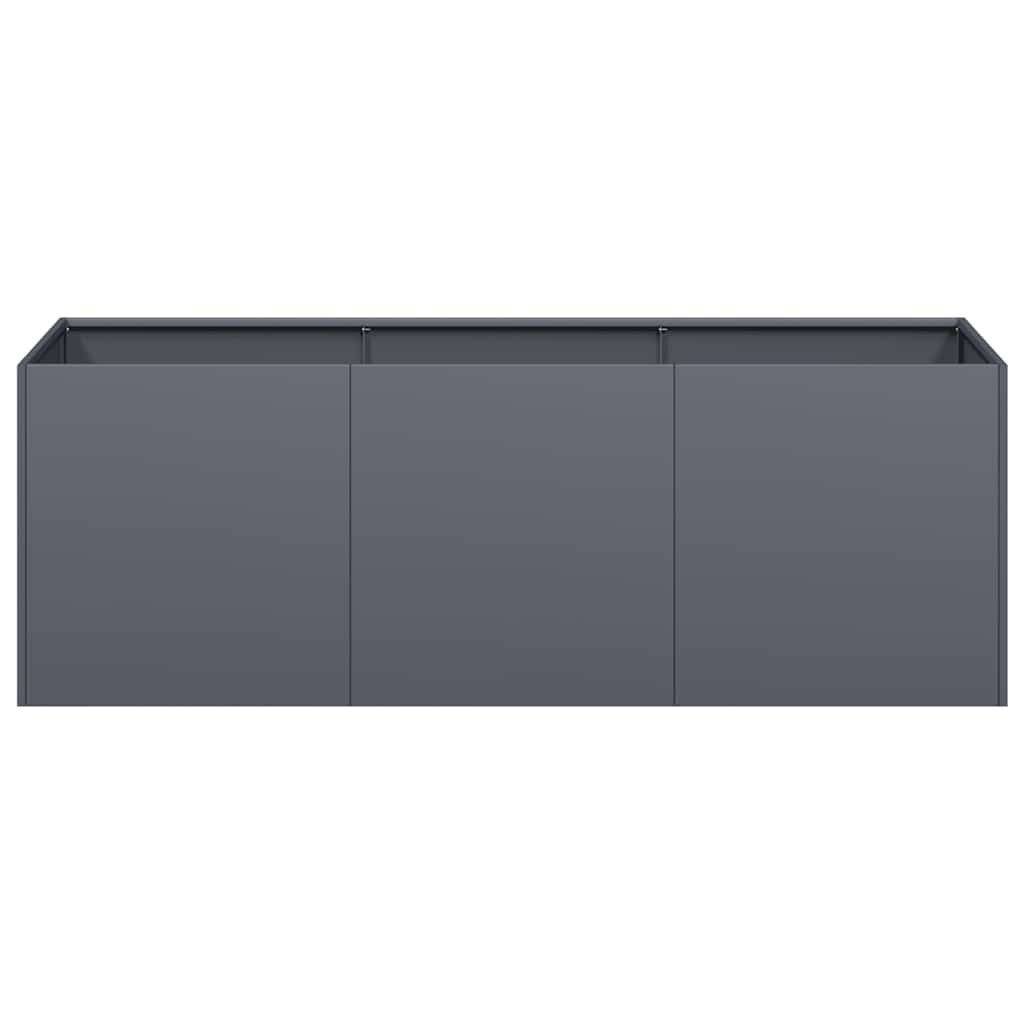 Vaso antracite 120x40x40 cm aço laminado a frio