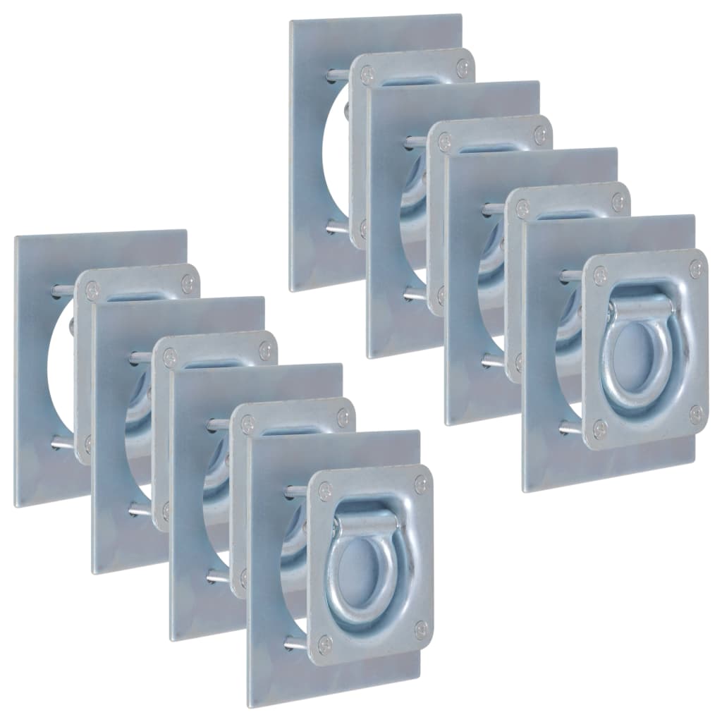 Anéis de fixação para atrelados 8 pcs aço galvanizado 2000 kg