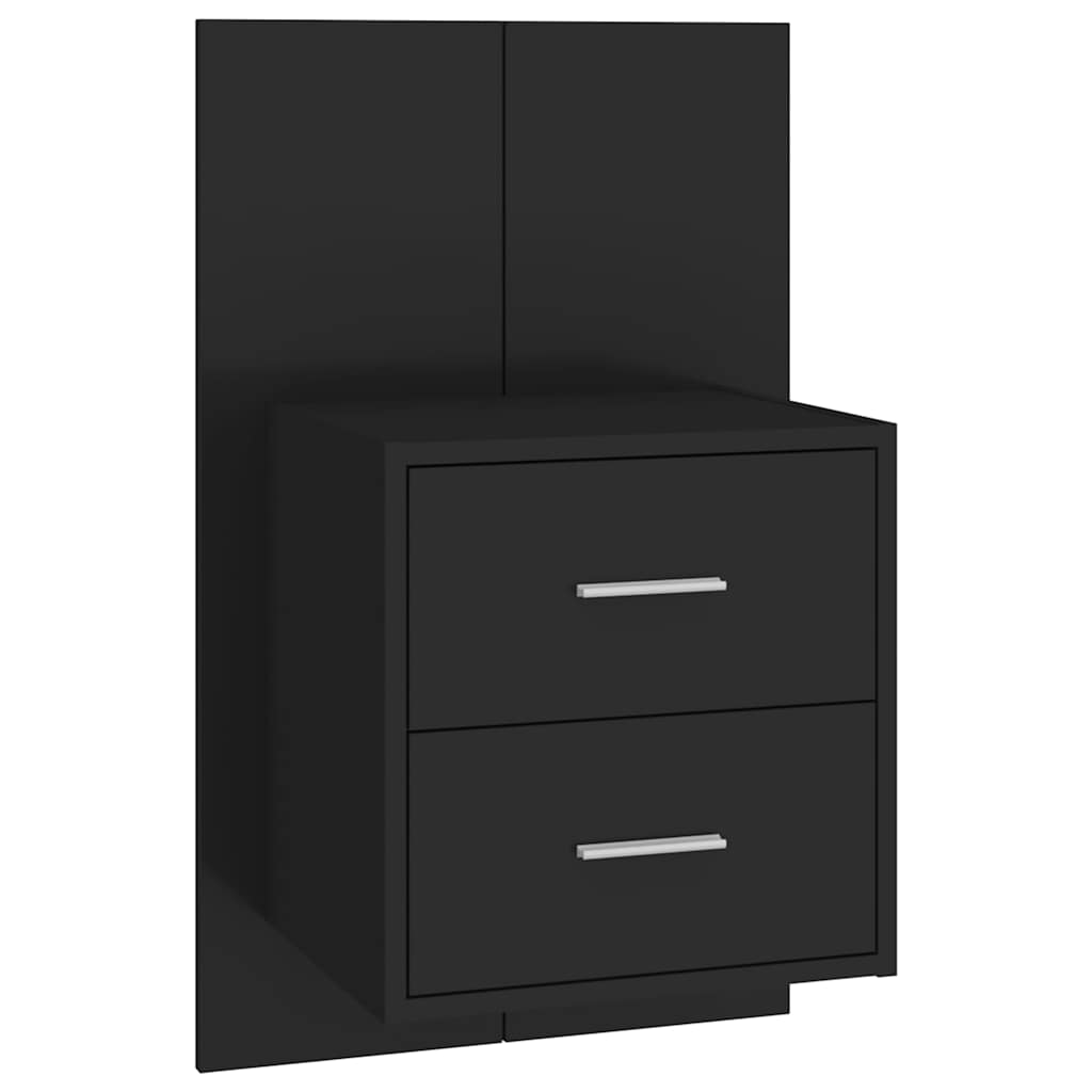 Mesa de cabeceira montagem na parede preto