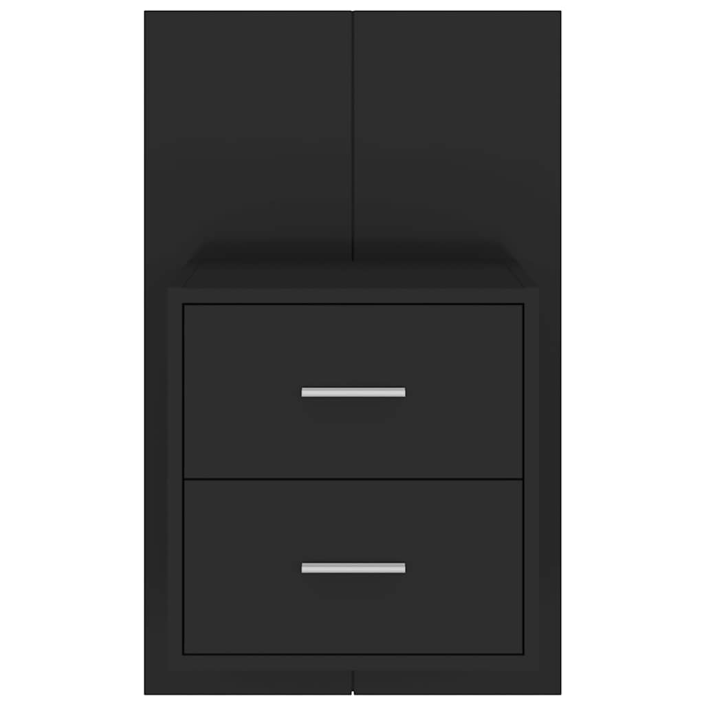 Mesa de cabeceira montagem na parede preto