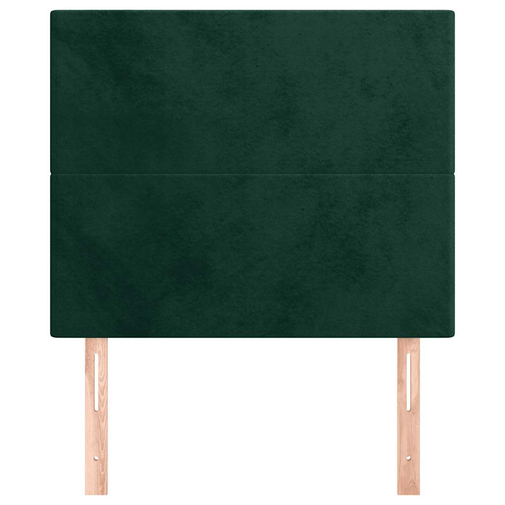 Cabeceira verde escuro 80x5x118/128 cm veludo
