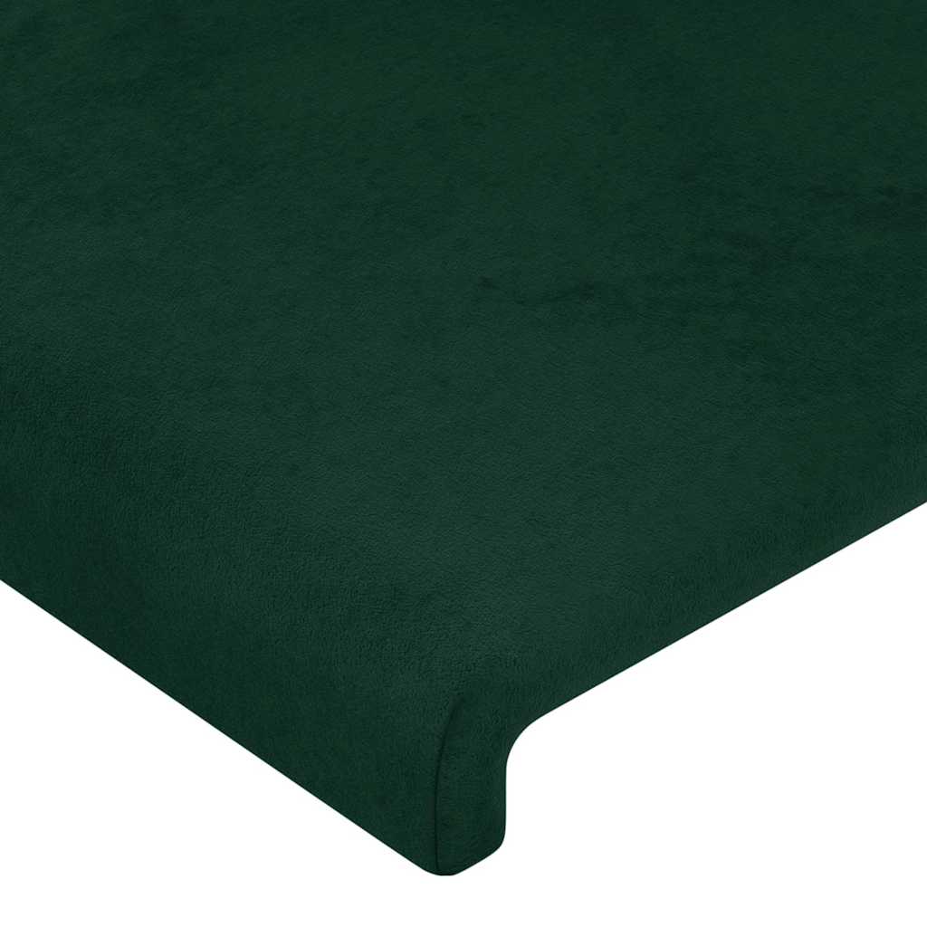 Cabeceira verde escuro 80x5x118/128 cm veludo