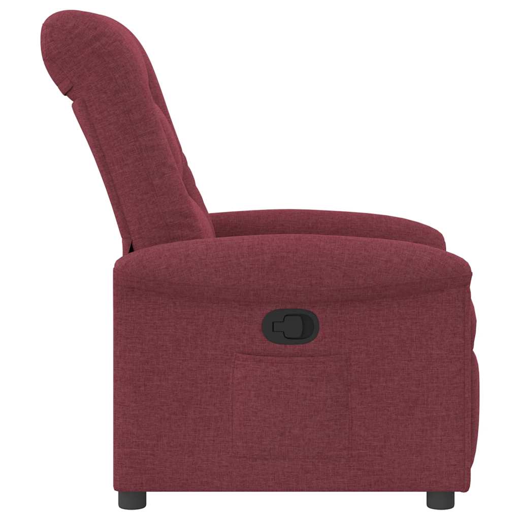 Poltrona reclinável tecido vermelho tinto