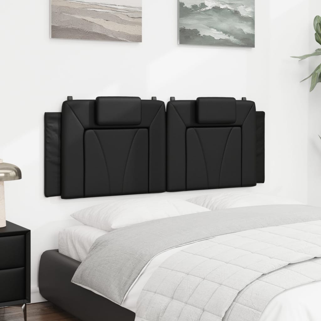 Almofadão de cabeceira viana 152 cm couro artificial preto