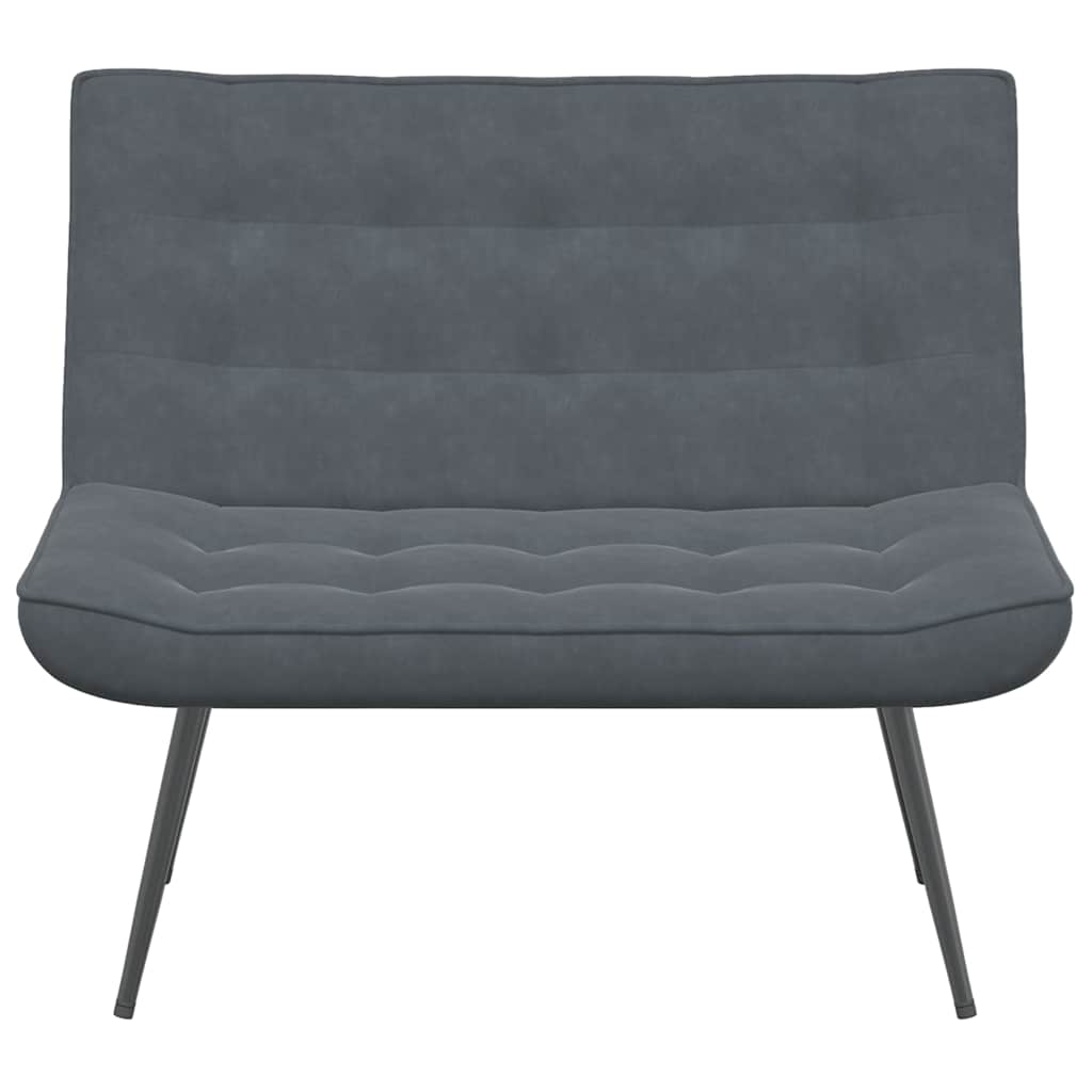 Banco 110x74x84 cm veludo cinzento-escuro