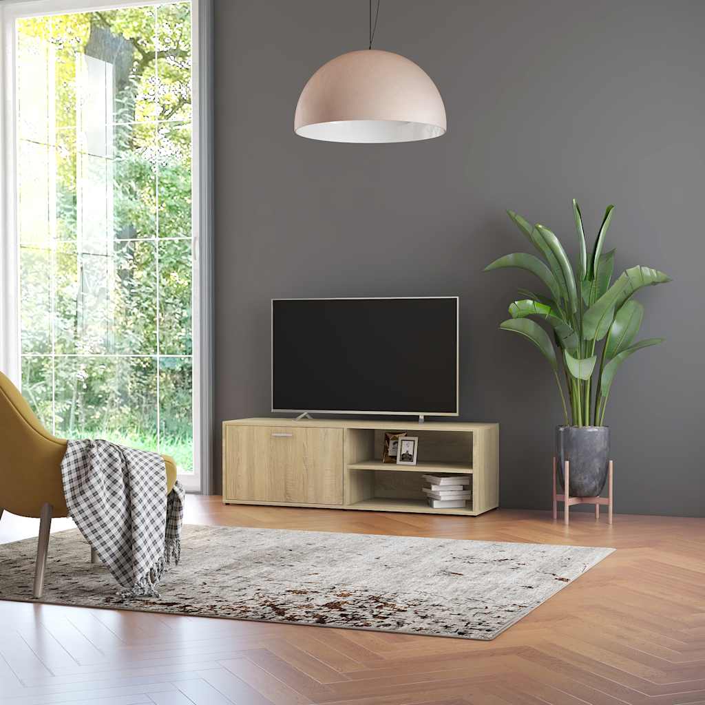 Móvel de TV 120x34x37 cm derivados de madeira carvalho sonoma