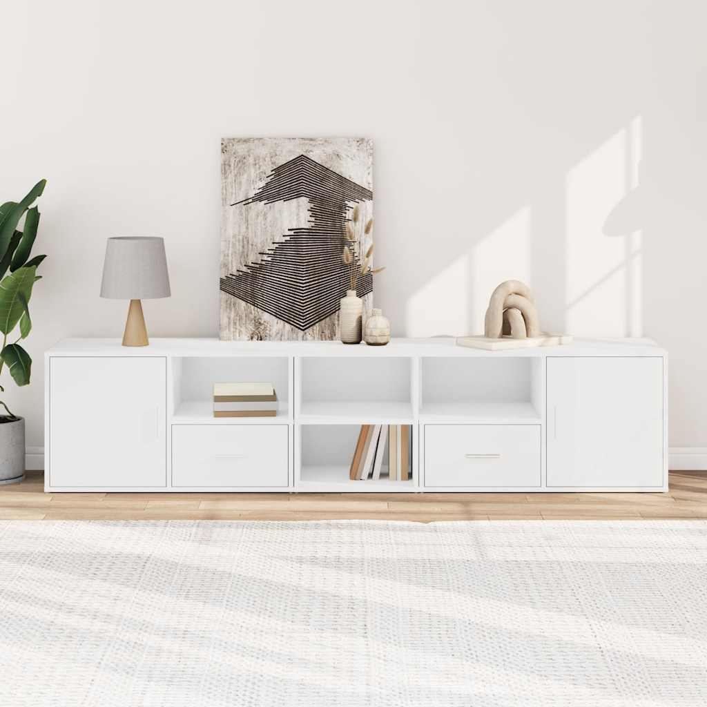 Armário de canto 200x40x45 cm derivados de madeira branco