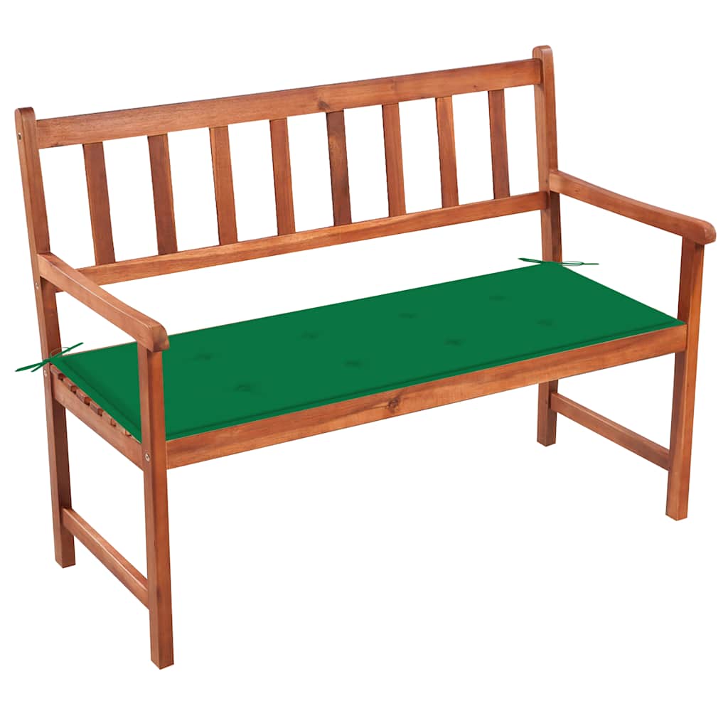 Banco de jardim c/ almofadão 120 cm madeira de acácia maciça