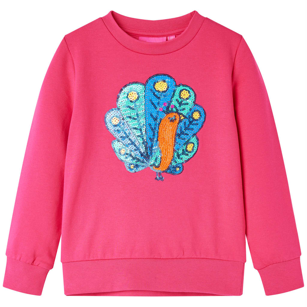 Sweatshirt para criança rosa-brilhante 128