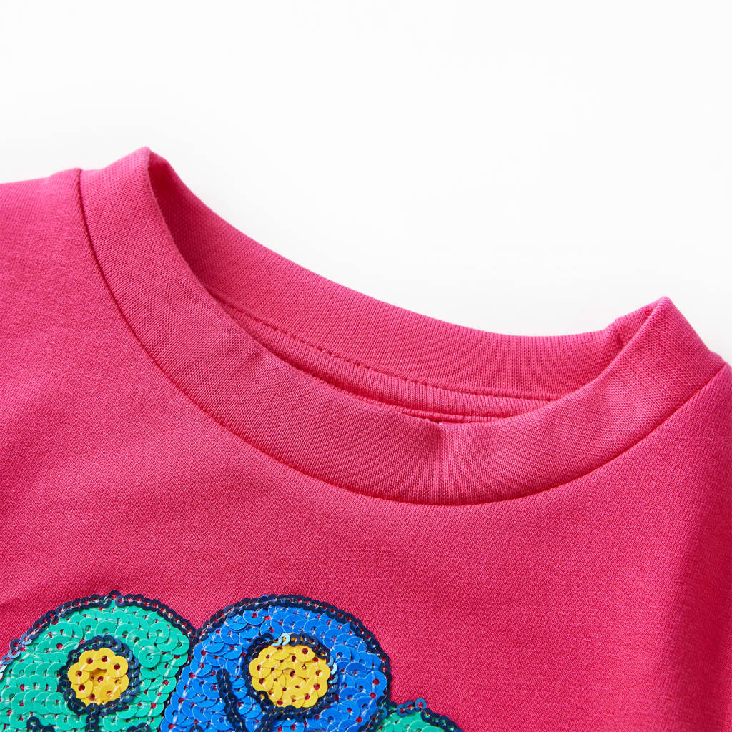Sweatshirt para criança rosa-brilhante 128