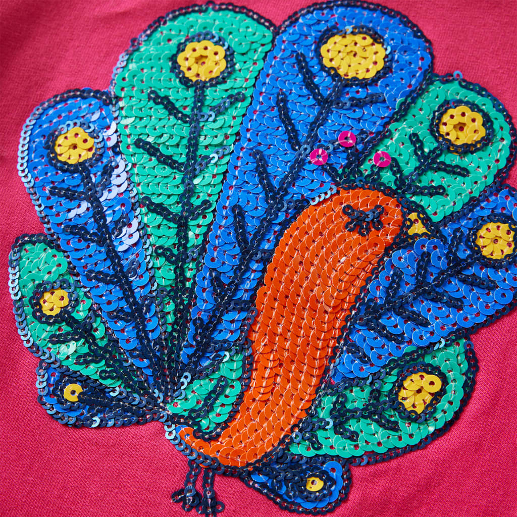 Sweatshirt para criança rosa-brilhante 128
