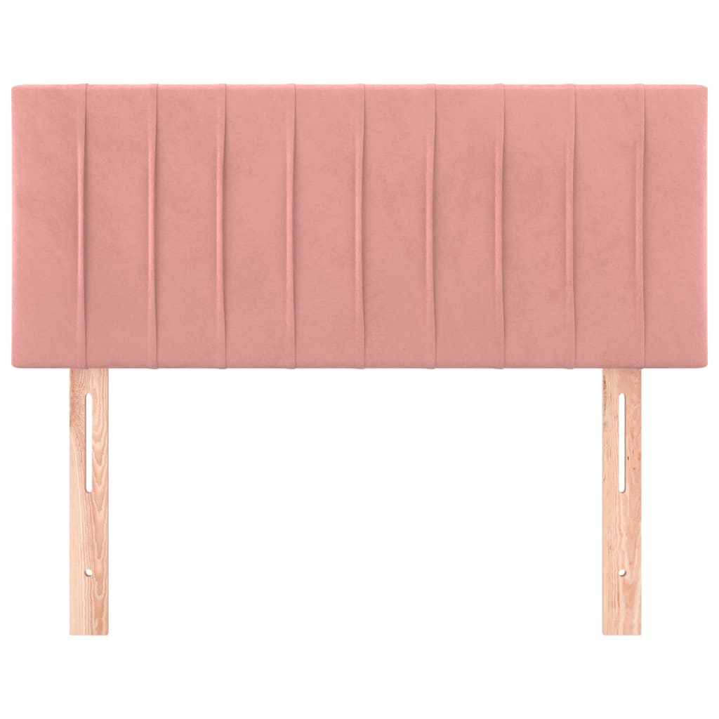 Cabeceira de cama veludo 90x5x78/88 cm rosa