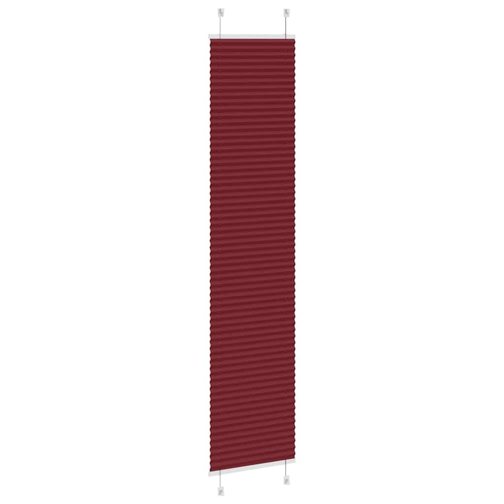 Plissado cego bordéus vermelho 45x200 cm largura tecido