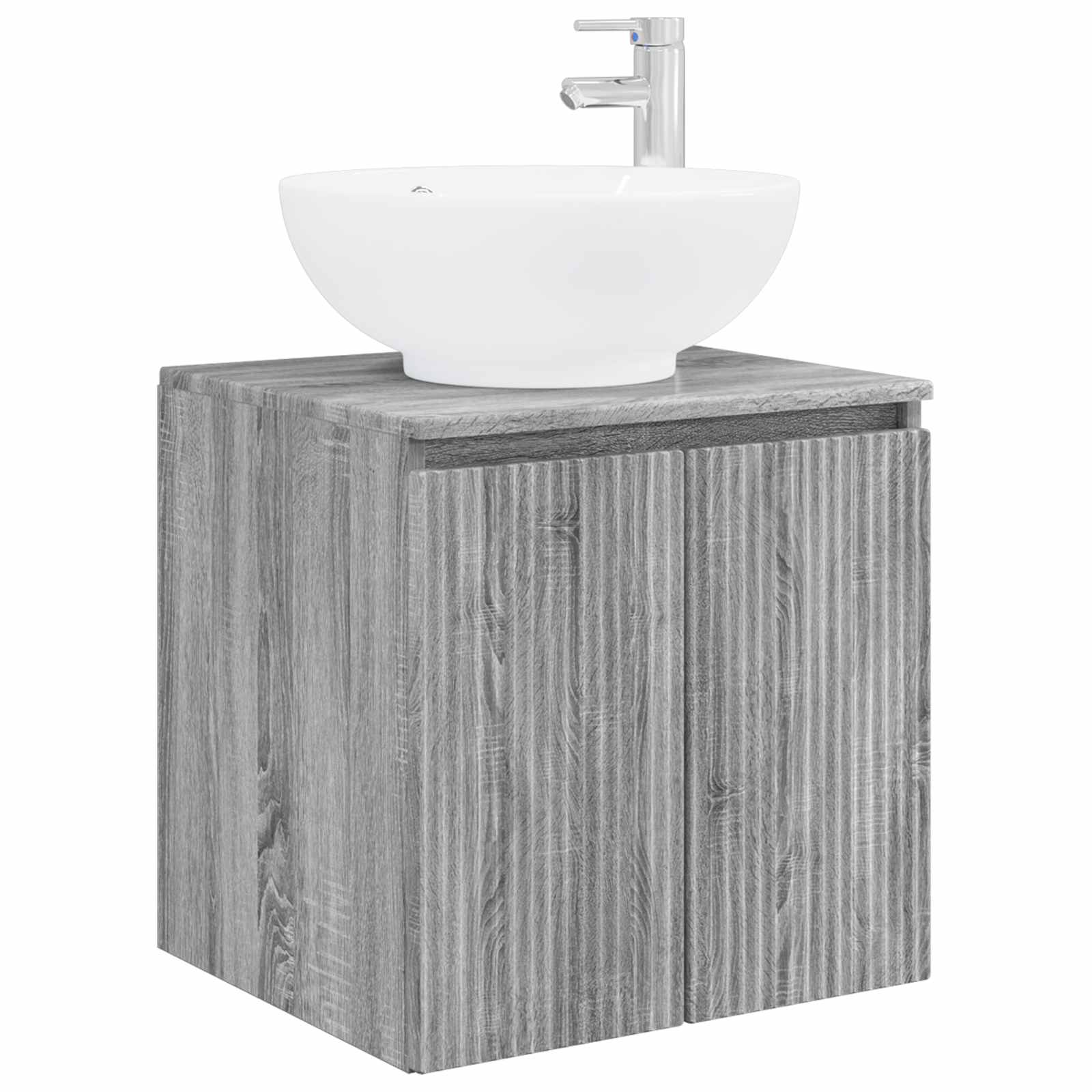 Vaidade com pia suspensa sonoma cinzento 49,5 x 44,5 x 65 cm