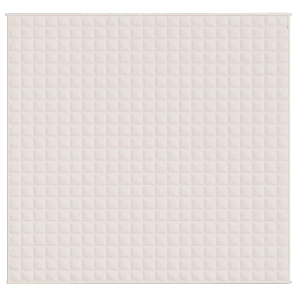 Manta pesada 15 kg 220x235 cm tecido creme-claro