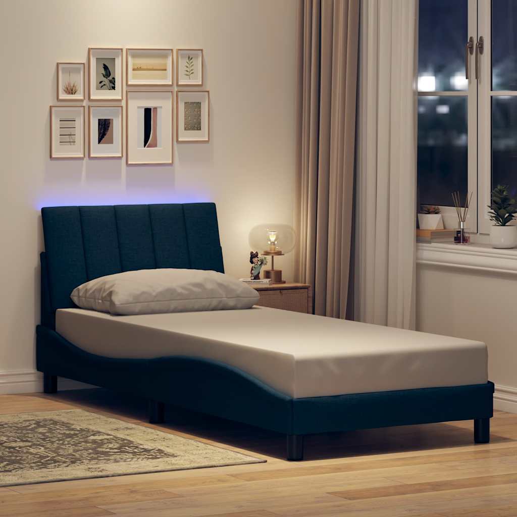 Estrutura de cama sem colchão hanko 80x200 cm azul