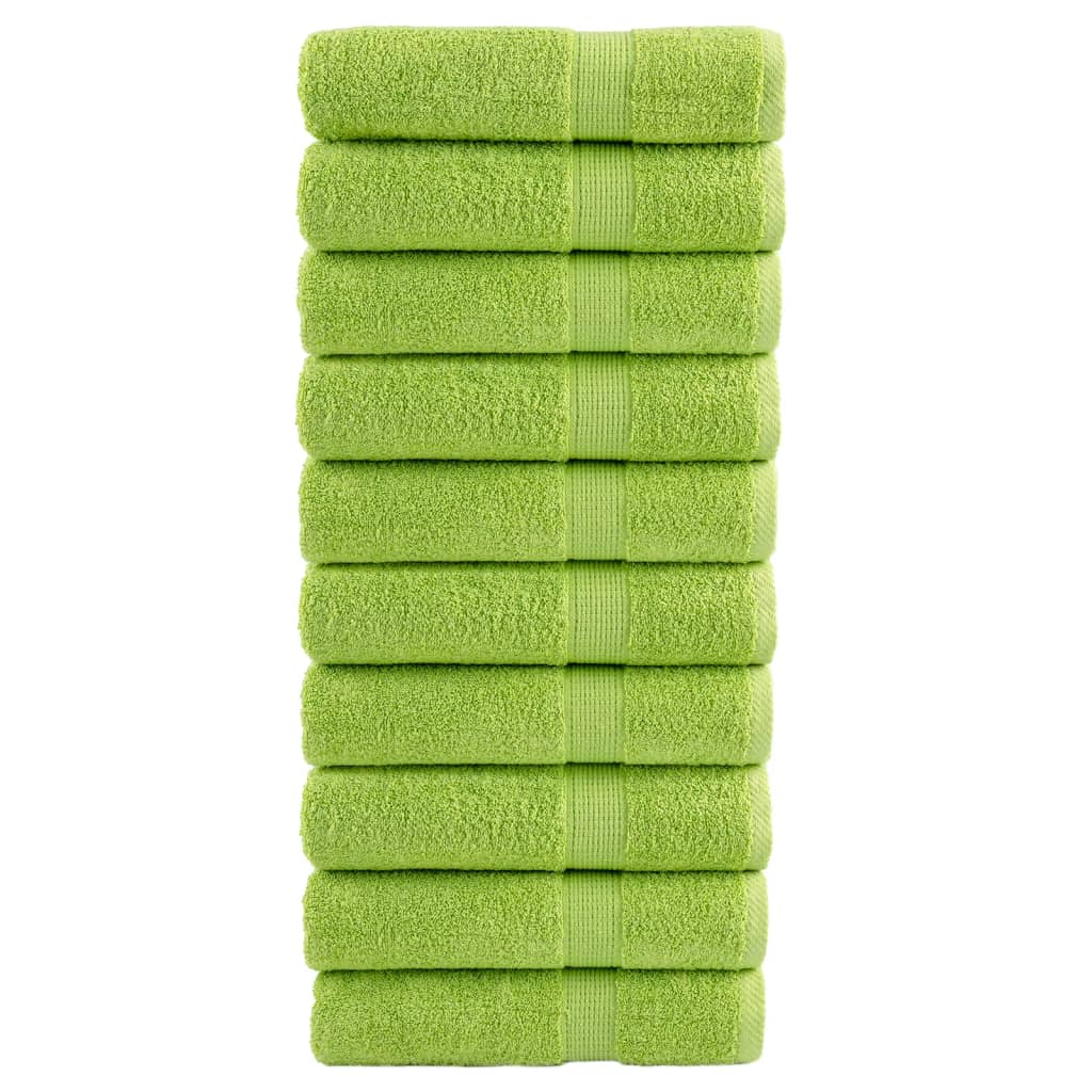 Toalhas de banho premium solund 10pcs 100x150 cm 600 gsm verde