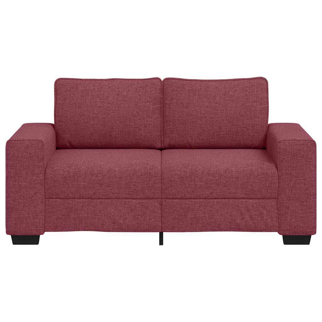 Sofá de 2 lugares tecido 160x77x82 cm vermelho tinto