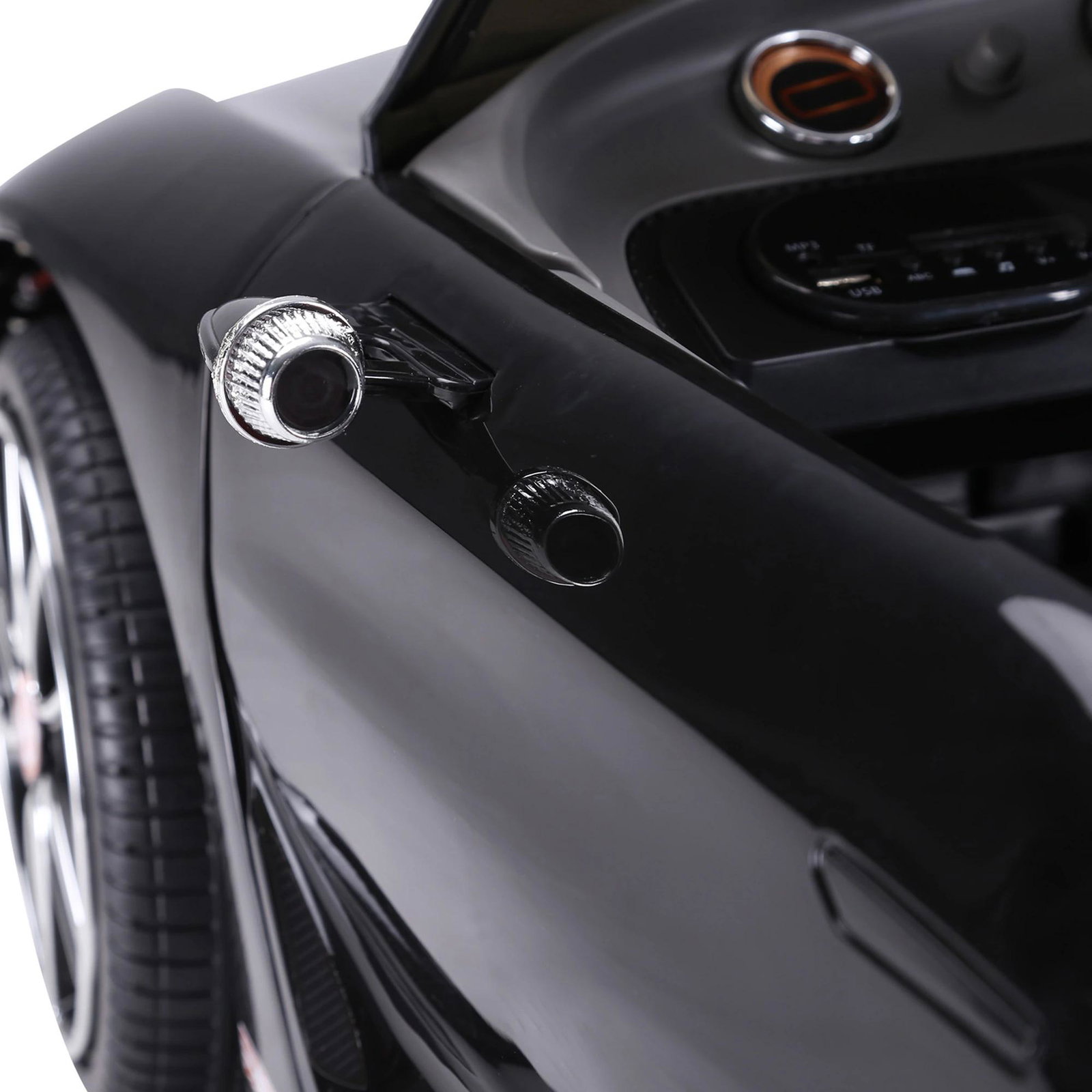 Bentley gt elétrico licenciado para crianças de 3-5 anos 2 velocidades com controle remoto farois musica preto