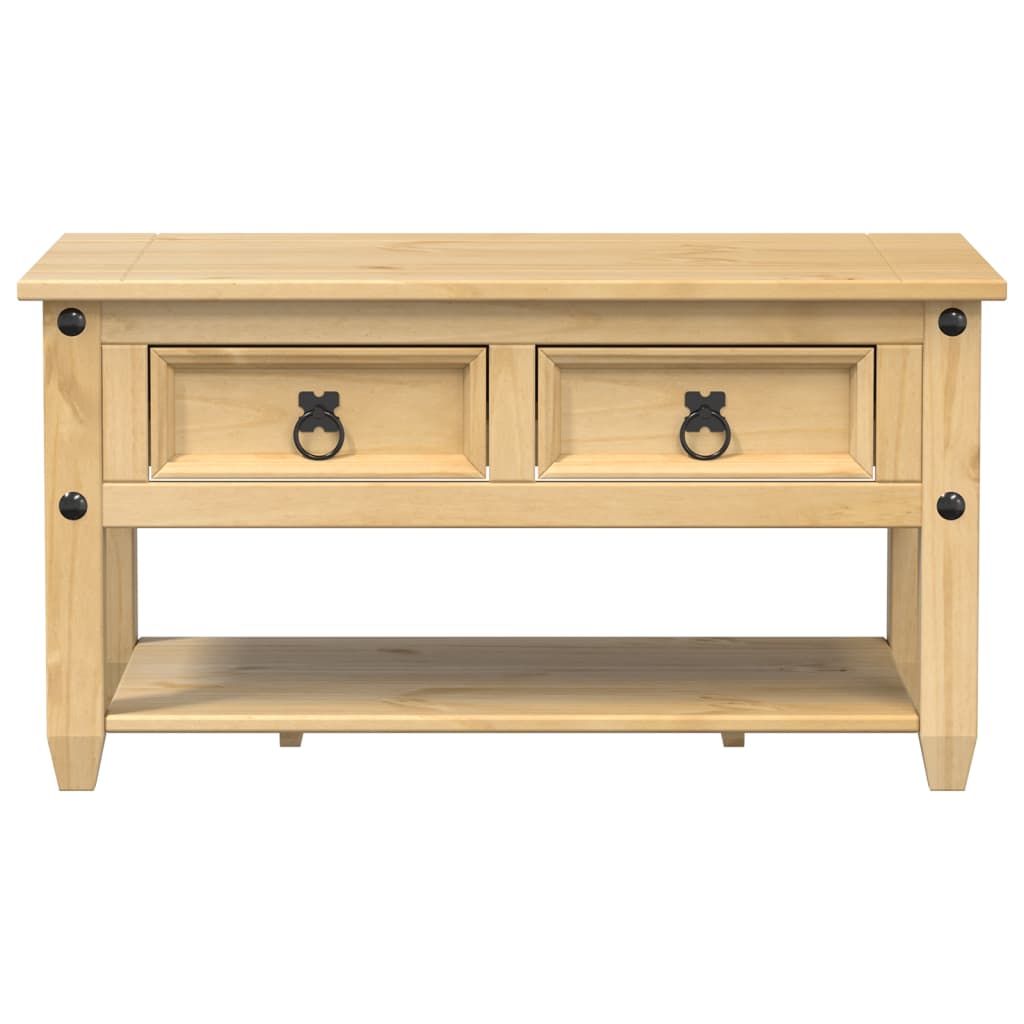 Mesa de centro com gavetas corona 85x50x45 cm pinho maciço