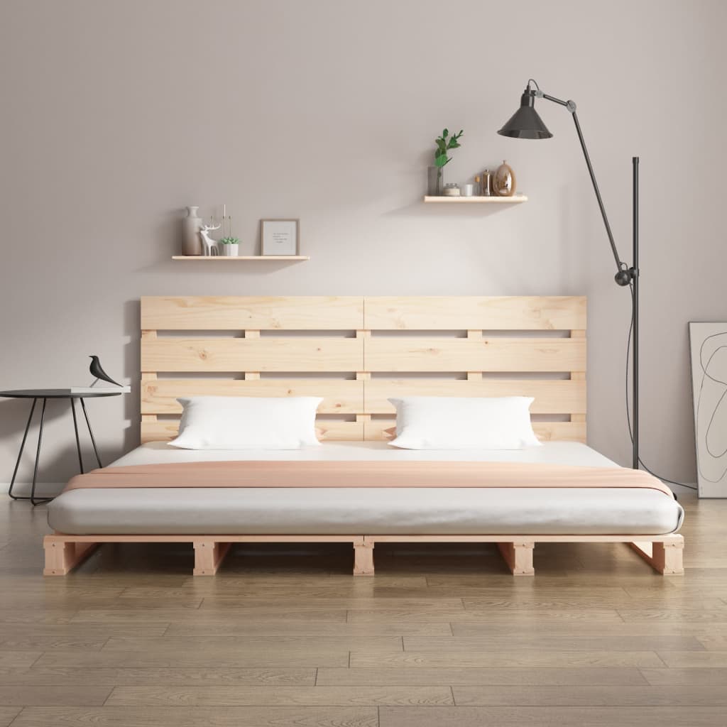 Cama sem colchão 200x200 cm madeira de pinho maciça