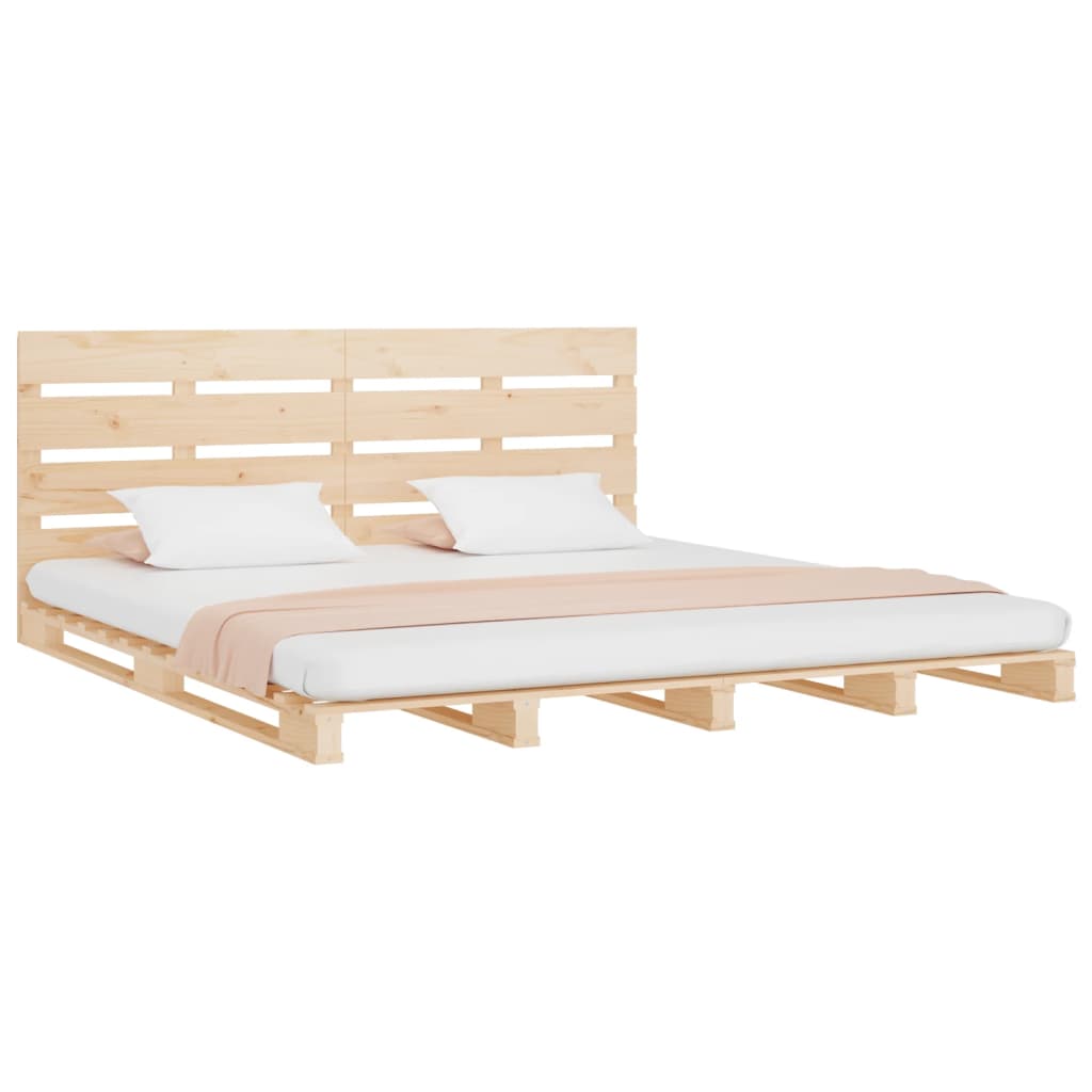Cama sem colchão 200x200 cm madeira de pinho maciça