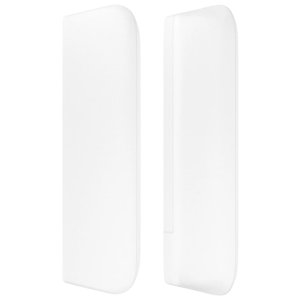 Cabeceira cama c/ abas couro artificial 183x16x78/88 cm branco