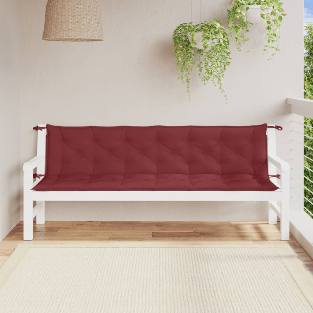 Almofadões banco jardim 2pcs 200x50x7cm mesclado tecido