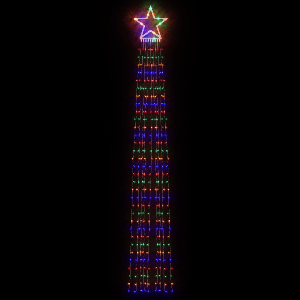 Iluminação p/ árvore de natal 320 luzes LED 375 cm colorido