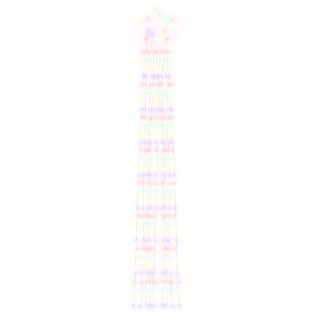 Iluminação p/ árvore de natal 320 luzes LED 375 cm colorido