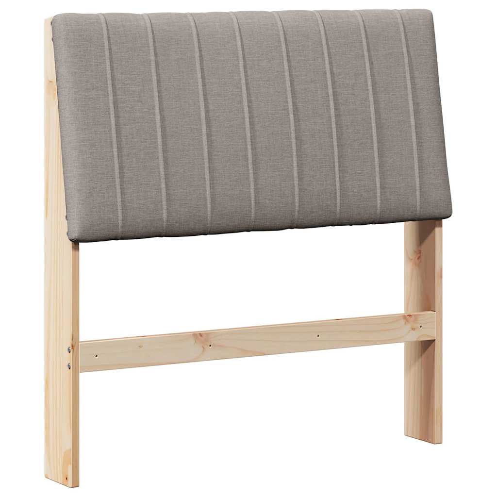 Cabeceira estofada cinzento-acastanhado 90 cm