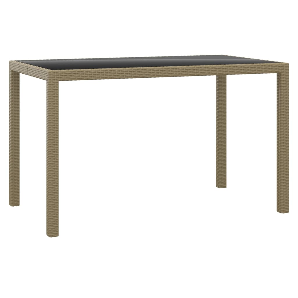 3 Pcs conjunto jantar p/ jardim c/ almofadões vime PE bege