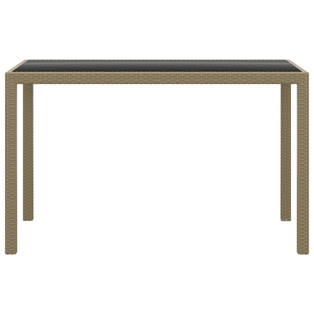 3 Pcs conjunto jantar p/ jardim c/ almofadões vime PE bege