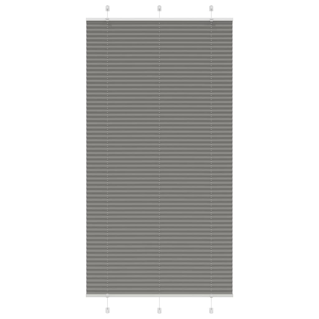 Antracite plissada cega 105x200 cm largura tecido 104,4 cm