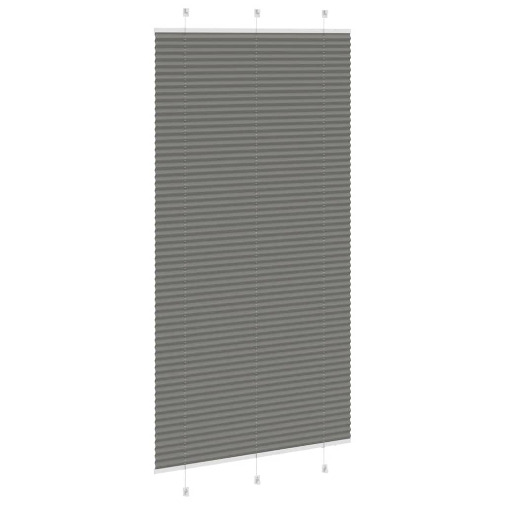 Antracite plissada cega 105x200 cm largura tecido 104,4 cm
