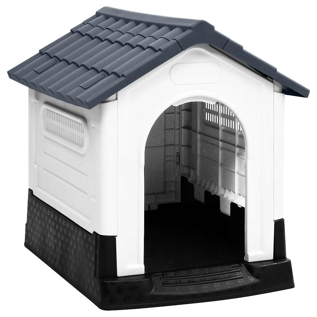 Casota para cães cinza 57x68x66 cm polipropileno