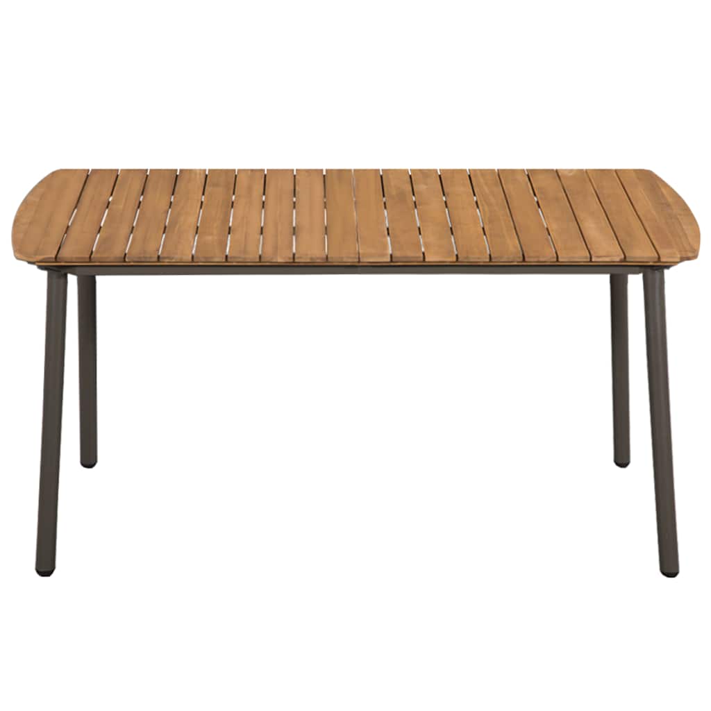 7 Pcs conjunto de jantar para jardim vime PE cinzento