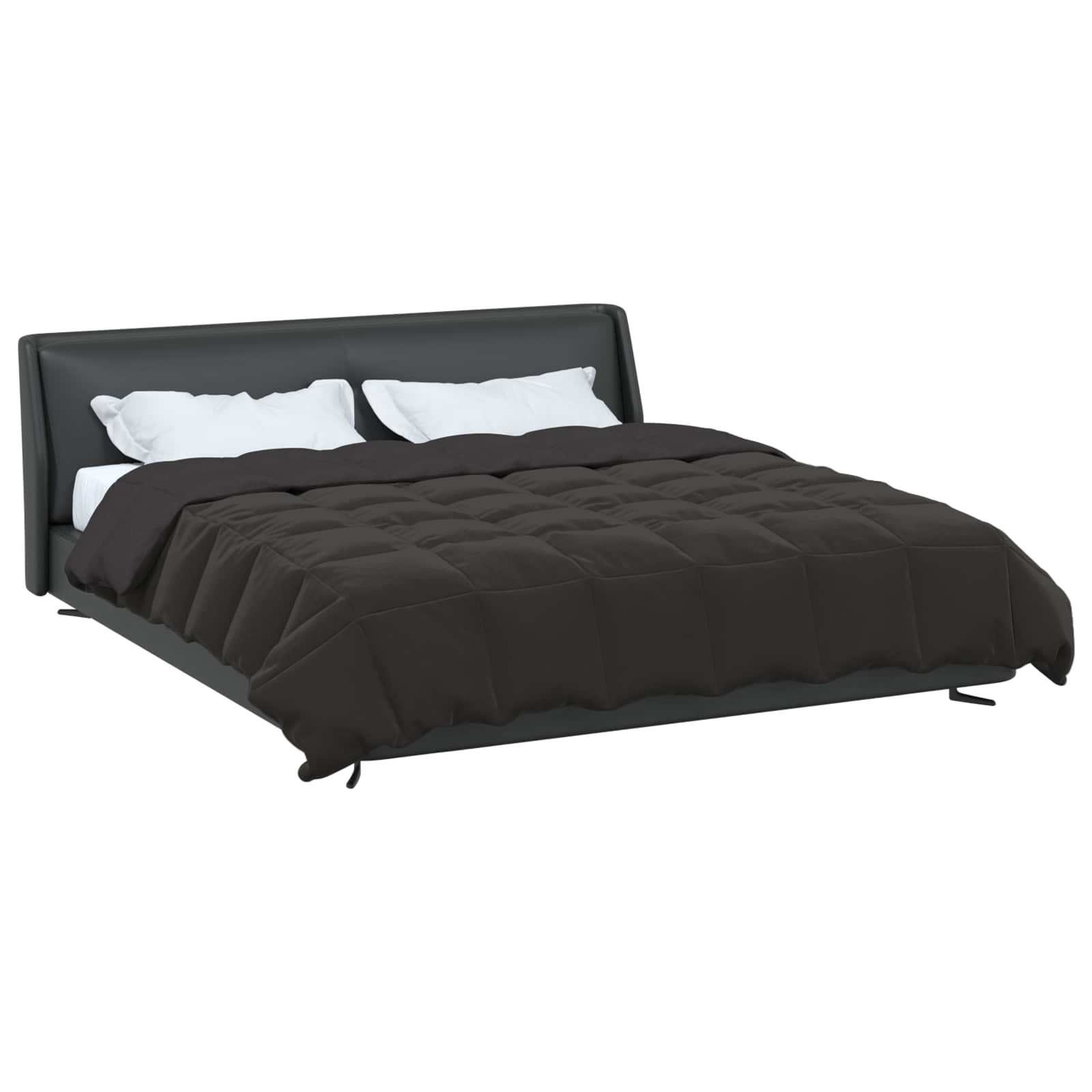 Duvet de ano inteiro antracite 200 x 220 cm microfibra