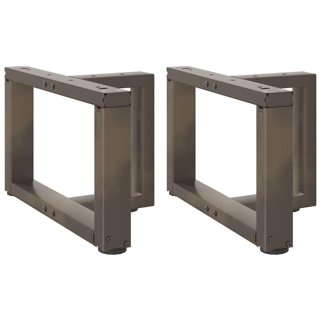 Pés para mesa de centro em forma de t, 2 peças, preto, 50x25x(30-31) cm, aço