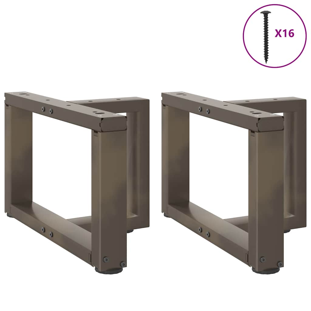 Pés para mesa de centro em forma de t, 2 peças, preto, 50x25x(30-31) cm, aço